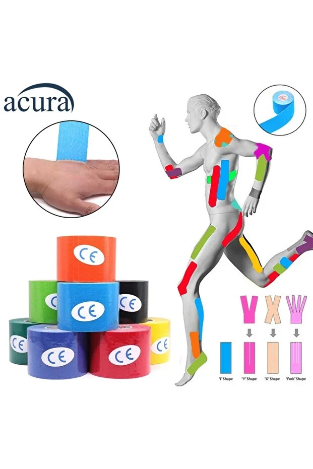 ACURA Yüz & Vücut Uyumlu Hipoalerjenik Kinesyo Tape Ağrı Bandı AC 150